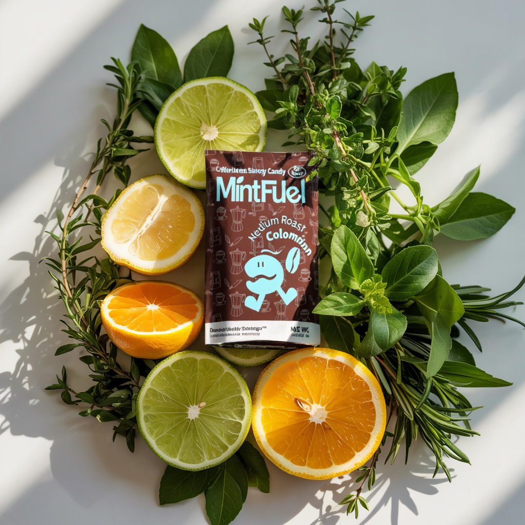 "Dark chocolate coffee candy pieces with visible coffee granules"
